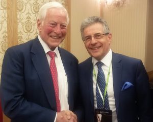 Brian Tracy with his good friend, Zenon Łapiński, after our seminar in Ozarow on March 3, 2017.